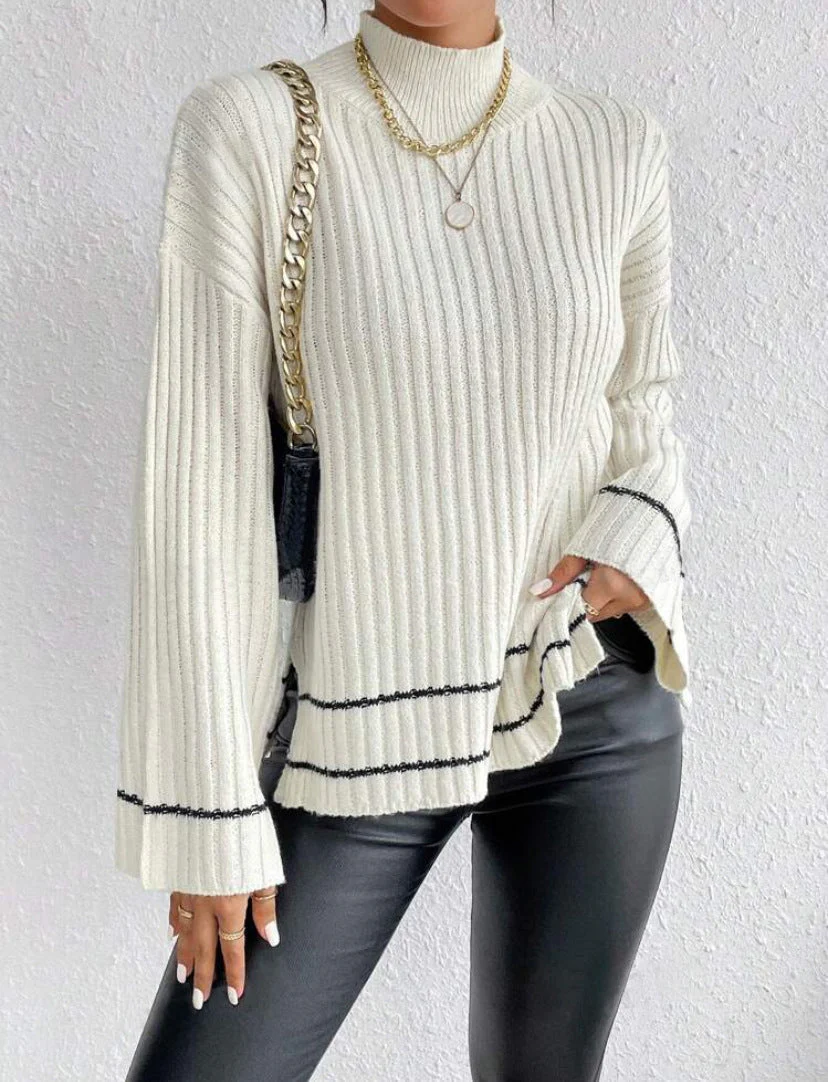 Alison | Women's Turtleneck Ribbed Sweater - Image 6