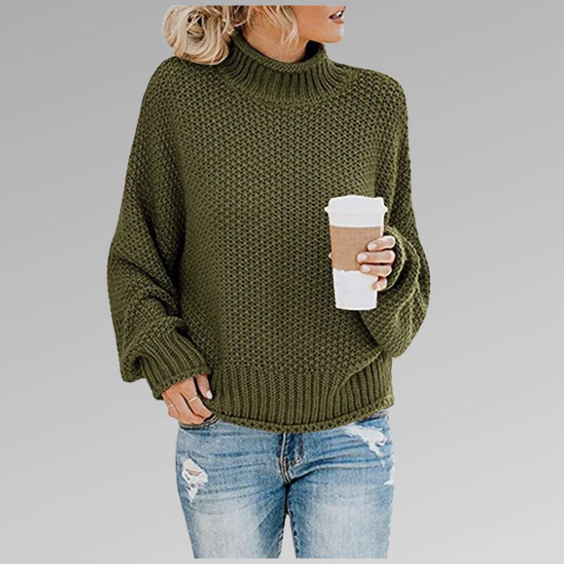 Allison | Women's Oversized Turtleneck Sweater - Image 3