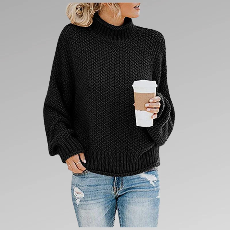 Allison | Women's Oversized Turtleneck Sweater - Image 4