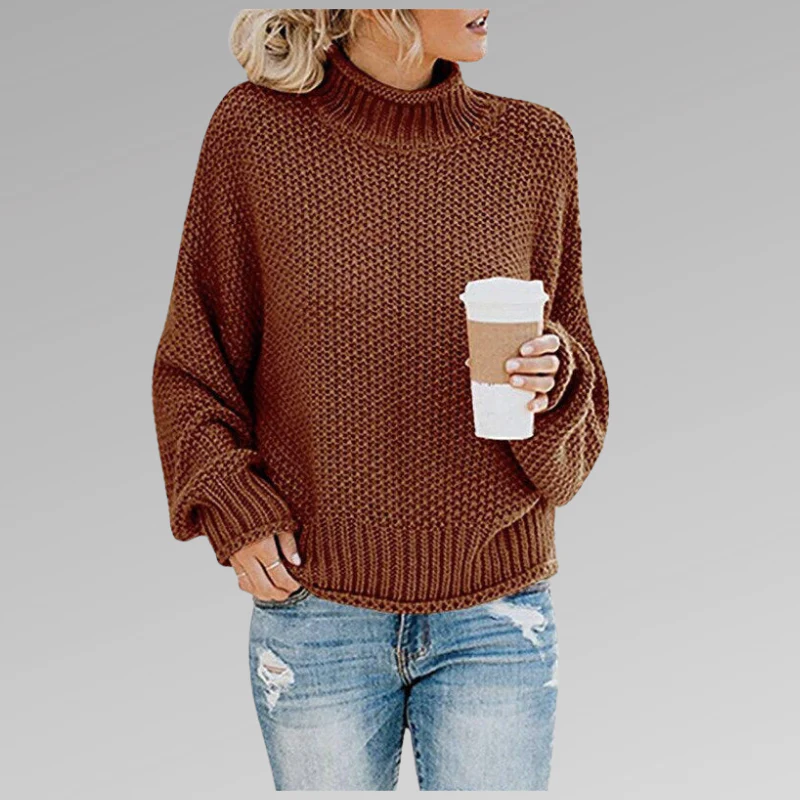 Allison | Women's Oversized Turtleneck Sweater - Image 5