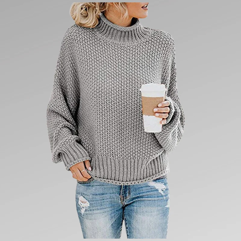 Allison | Women's Oversized Turtleneck Sweater - Image 6