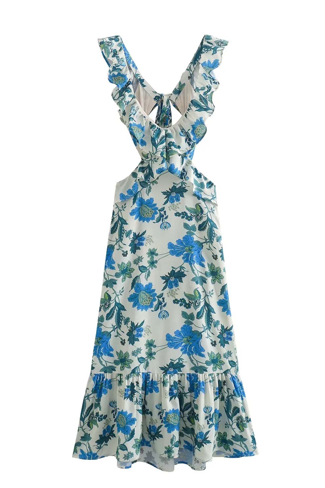 Amara | Elegant Summer Maxi Dress - Sleeveless with Ruffle Straps - Image 5