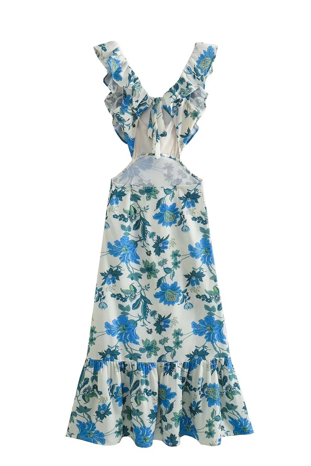 Amara | Elegant Summer Maxi Dress - Sleeveless with Ruffle Straps - Image 6
