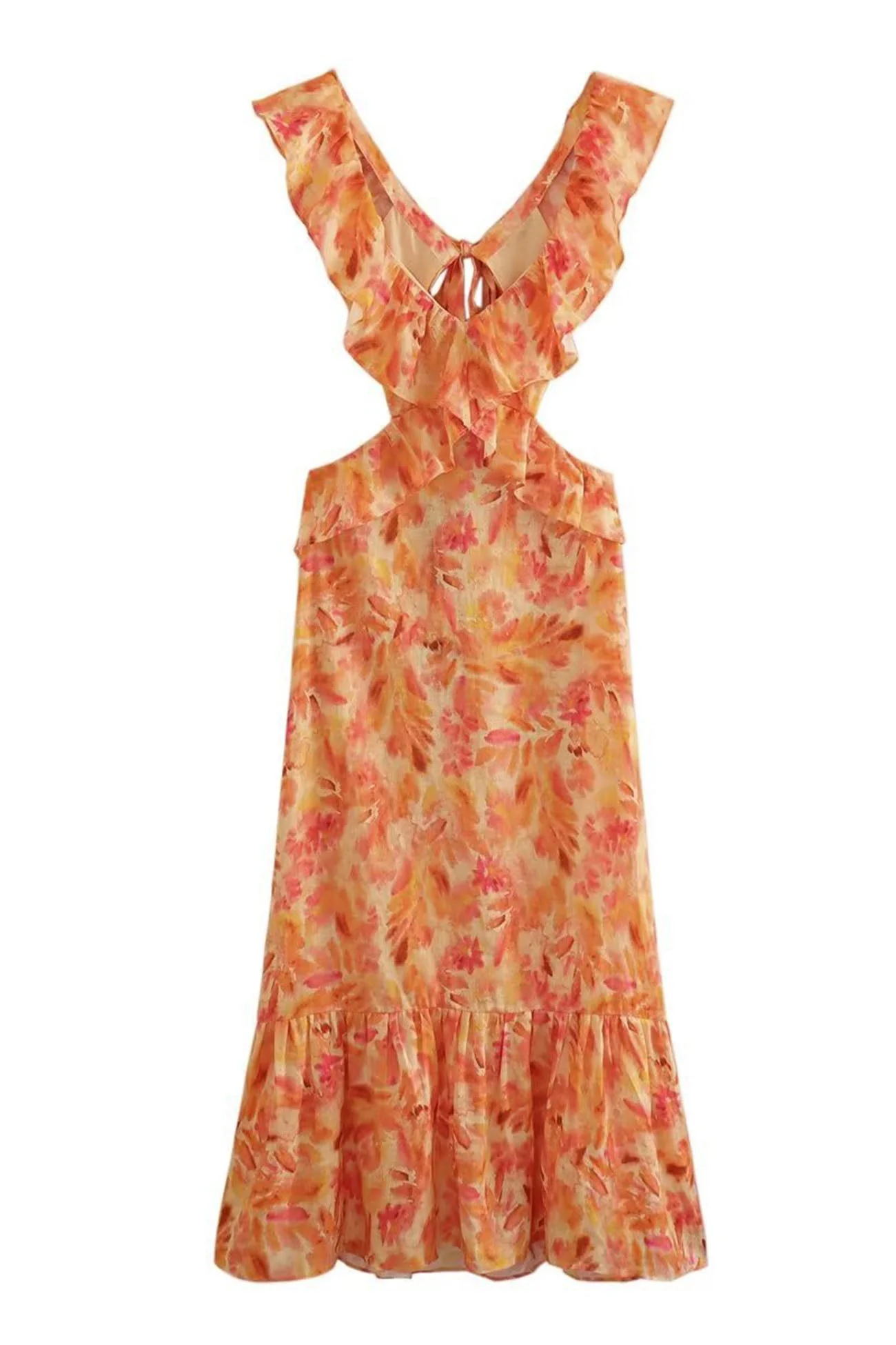 Amara | Elegant Summer Maxi Dress - Sleeveless with Ruffle Straps - Image 7