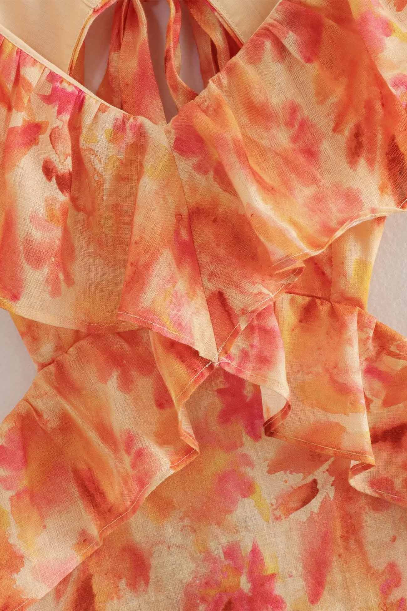 Amara | Elegant Summer Maxi Dress - Sleeveless with Ruffle Straps - Image 9