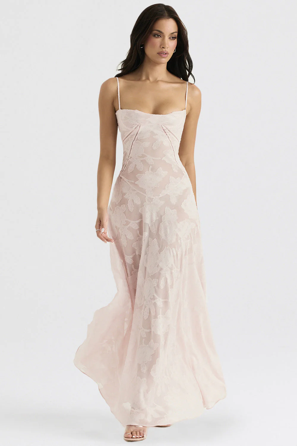 Ariana | Women's Elegant Maxi Dress - Silky Slim Fit - Spaghetti Straps - Image 5