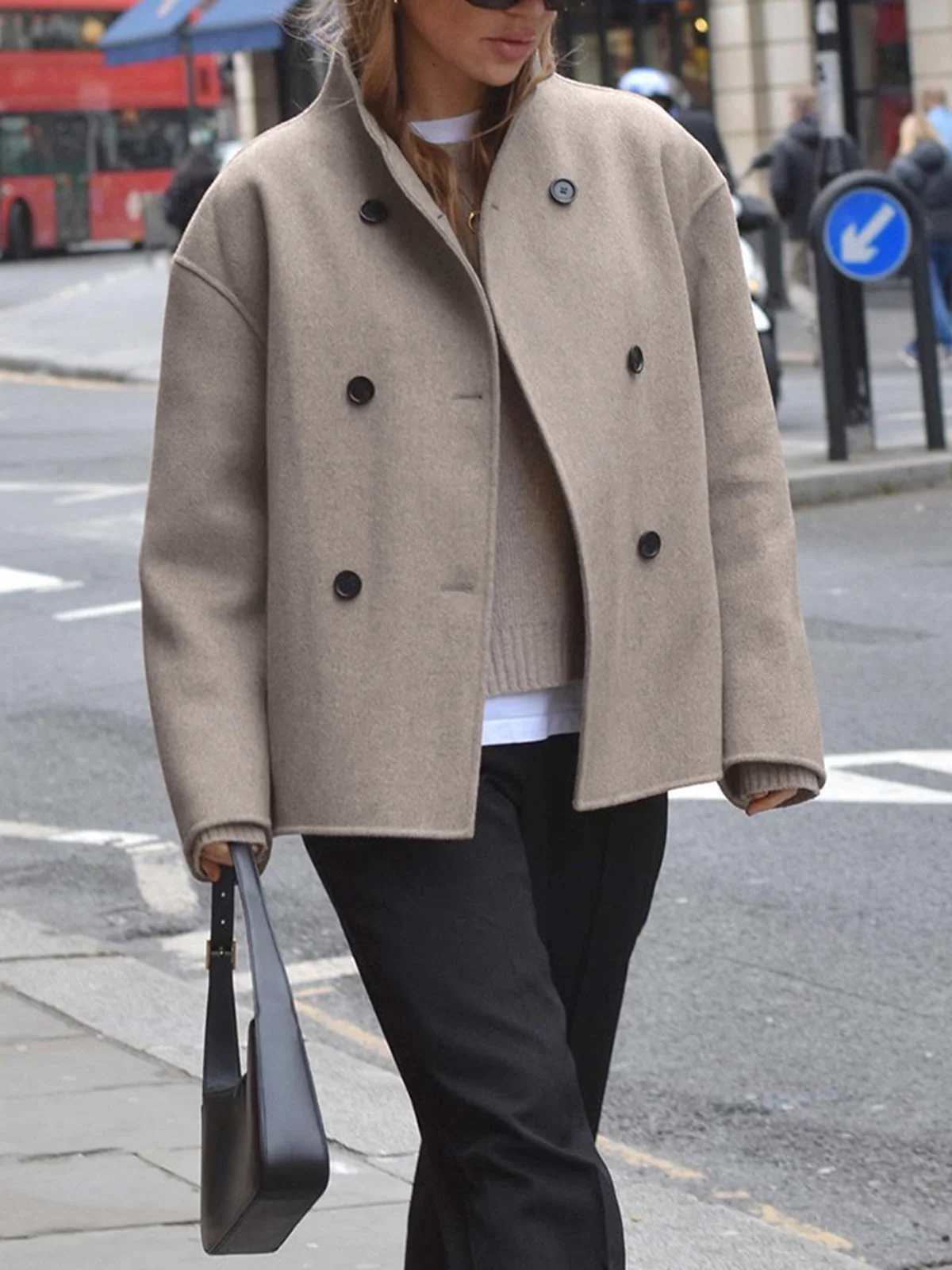 Charlene | Women's Double Breasted Pea Coat - Image 4