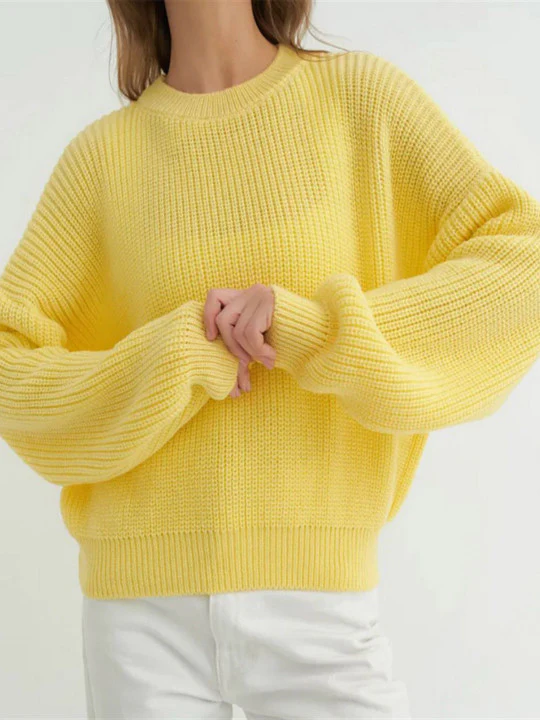 Cindy | Women's Textured Crewneck Sweater - Image 3