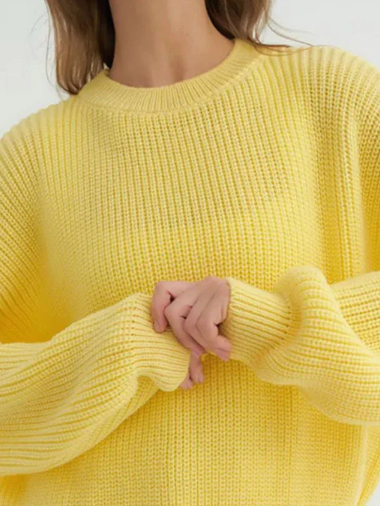 Cindy | Women's Textured Crewneck Sweater - Image 4