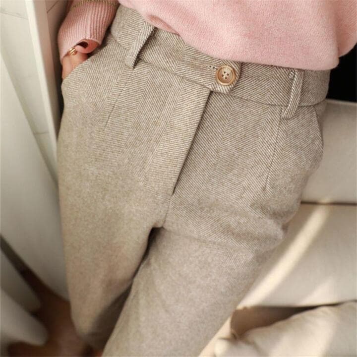 Denna | Men's Herringbone Pleated Pants - Image 2