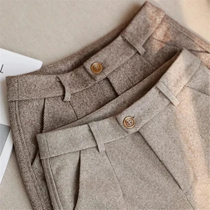 Denna | Men's Herringbone Pleated Pants - Image 6