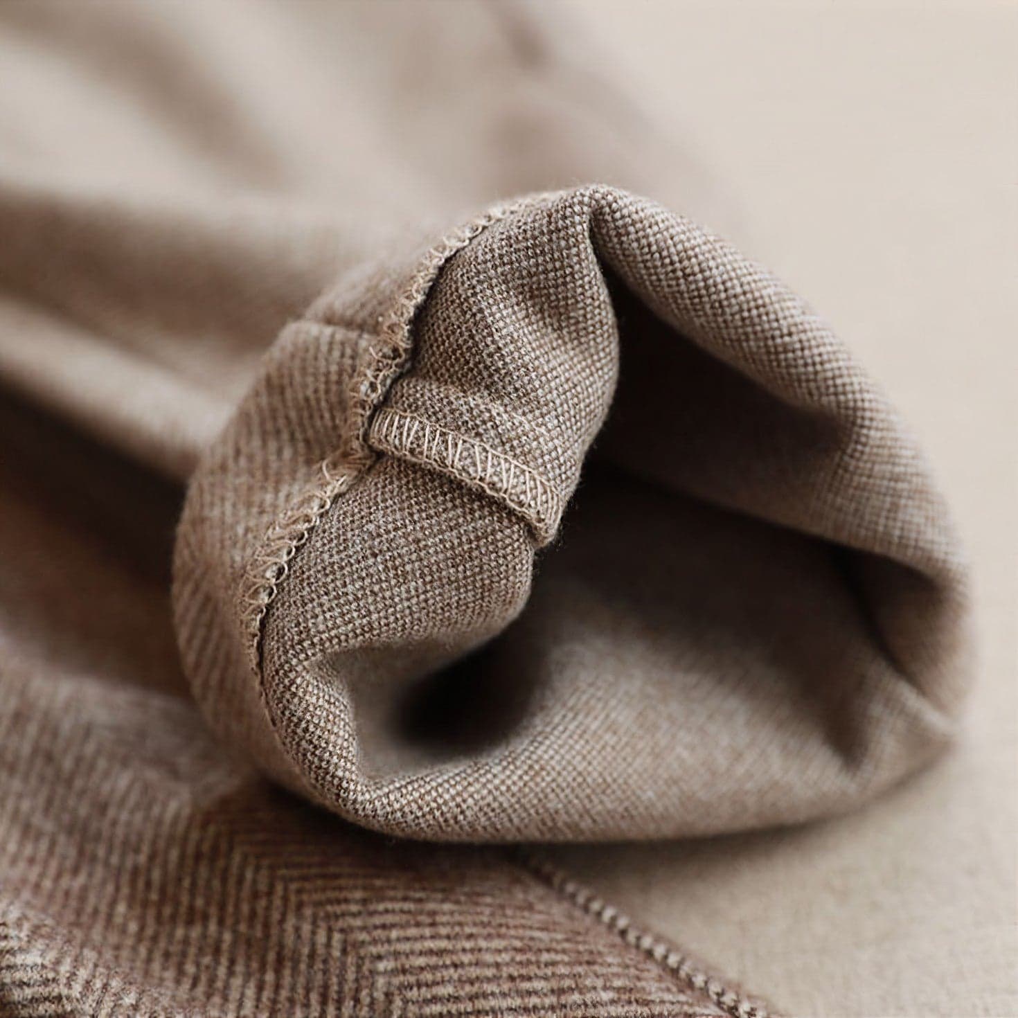 Denna | Men's Herringbone Pleated Pants - Image 8