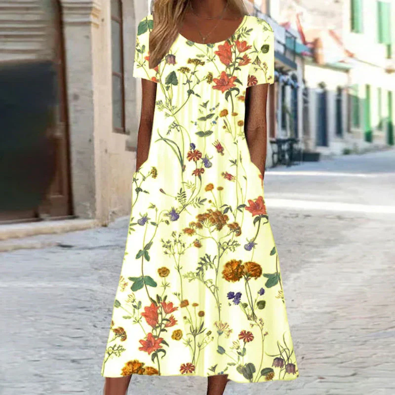 Emily | Elegant Eloise Floral Midi Dress - Image 3
