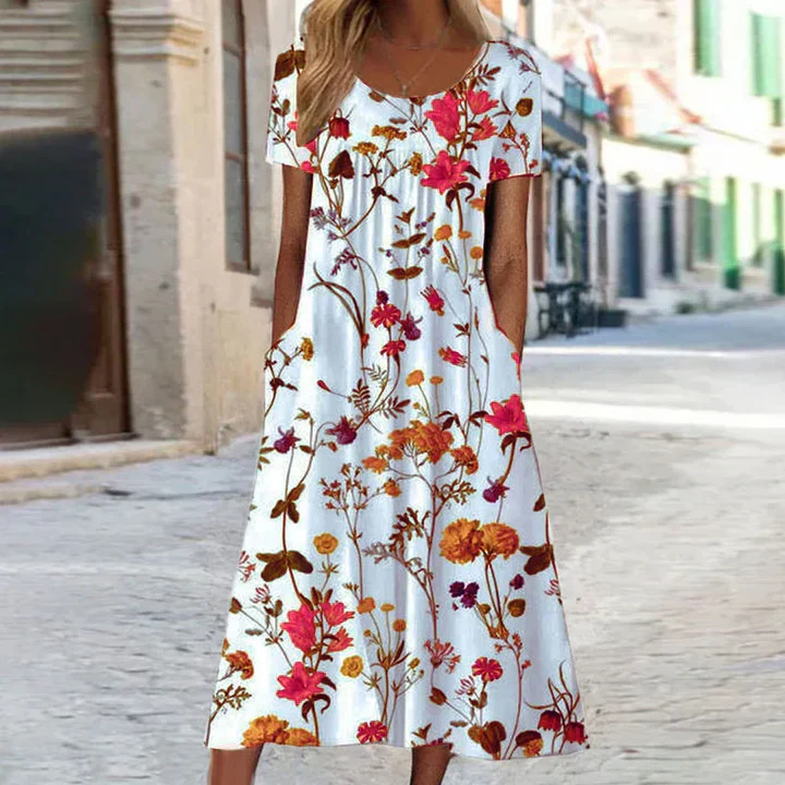 Emily | Elegant Eloise Floral Midi Dress - Image 5