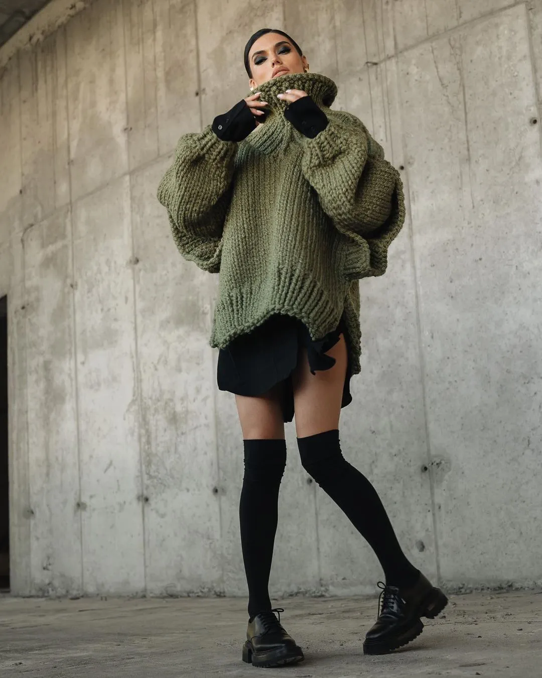 Emma | Women's Oversized Knit Sweater Dress - Image 8