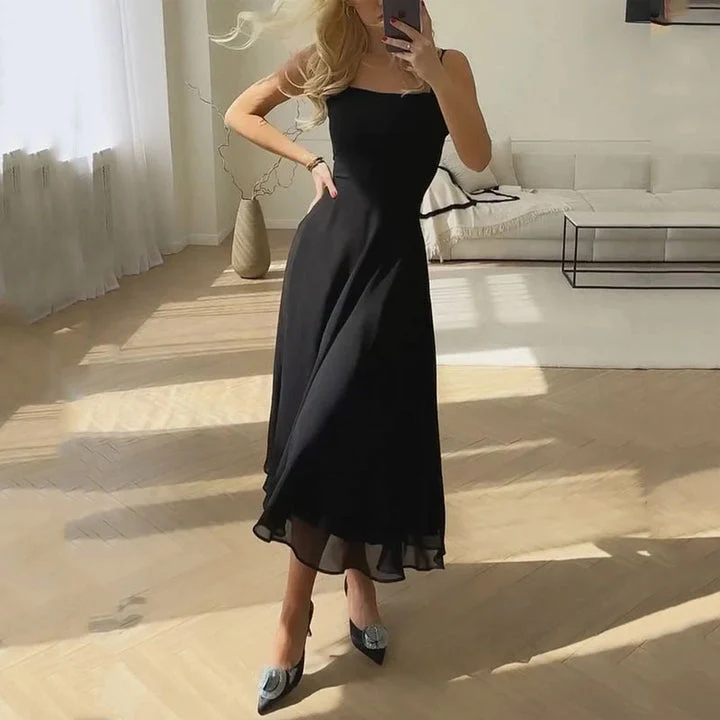Eva | Women's Elegant Sleeveless Solid Color Dresses - Image 2