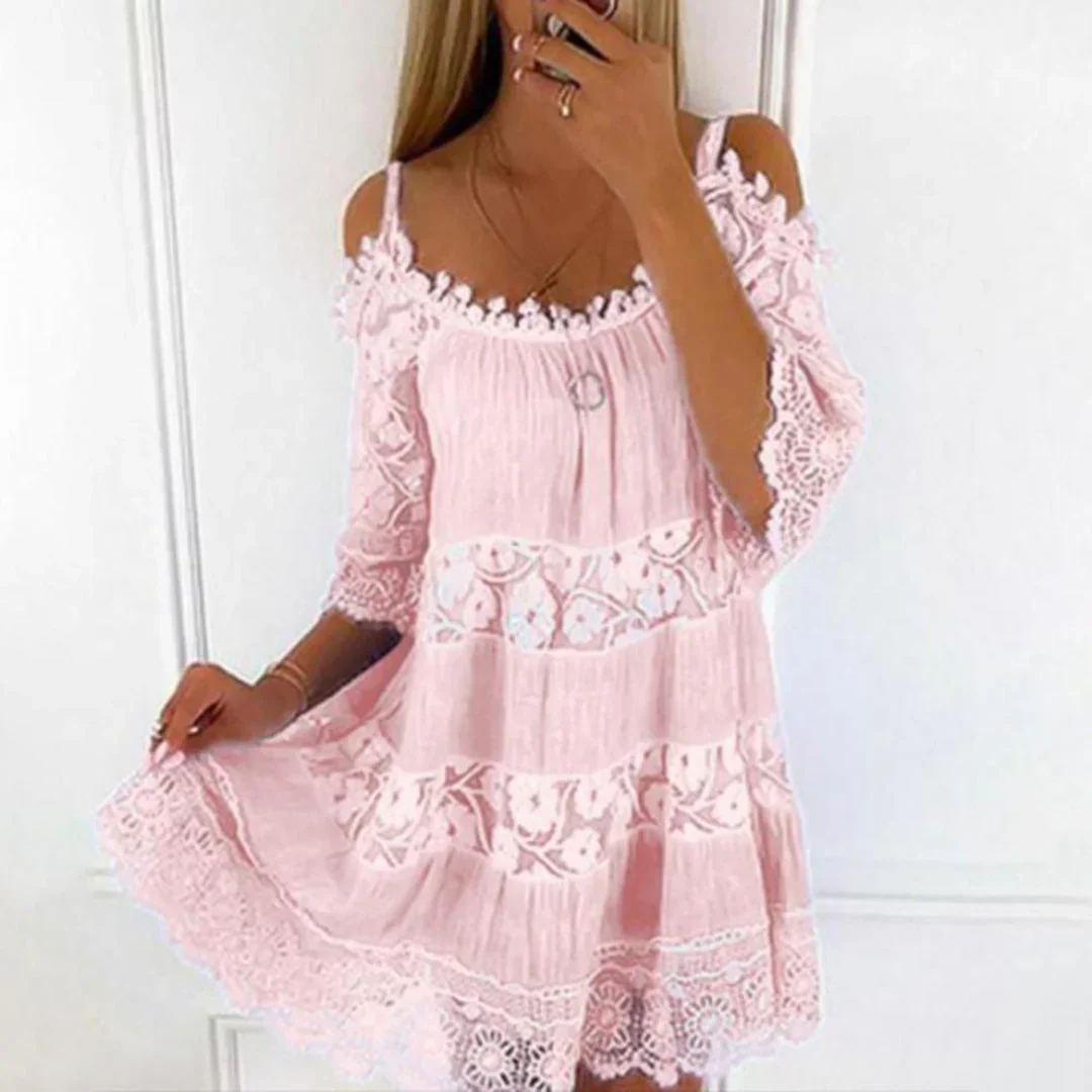 Femke | Summer Dress with Cold-Shoulder Design for Women - Image 3