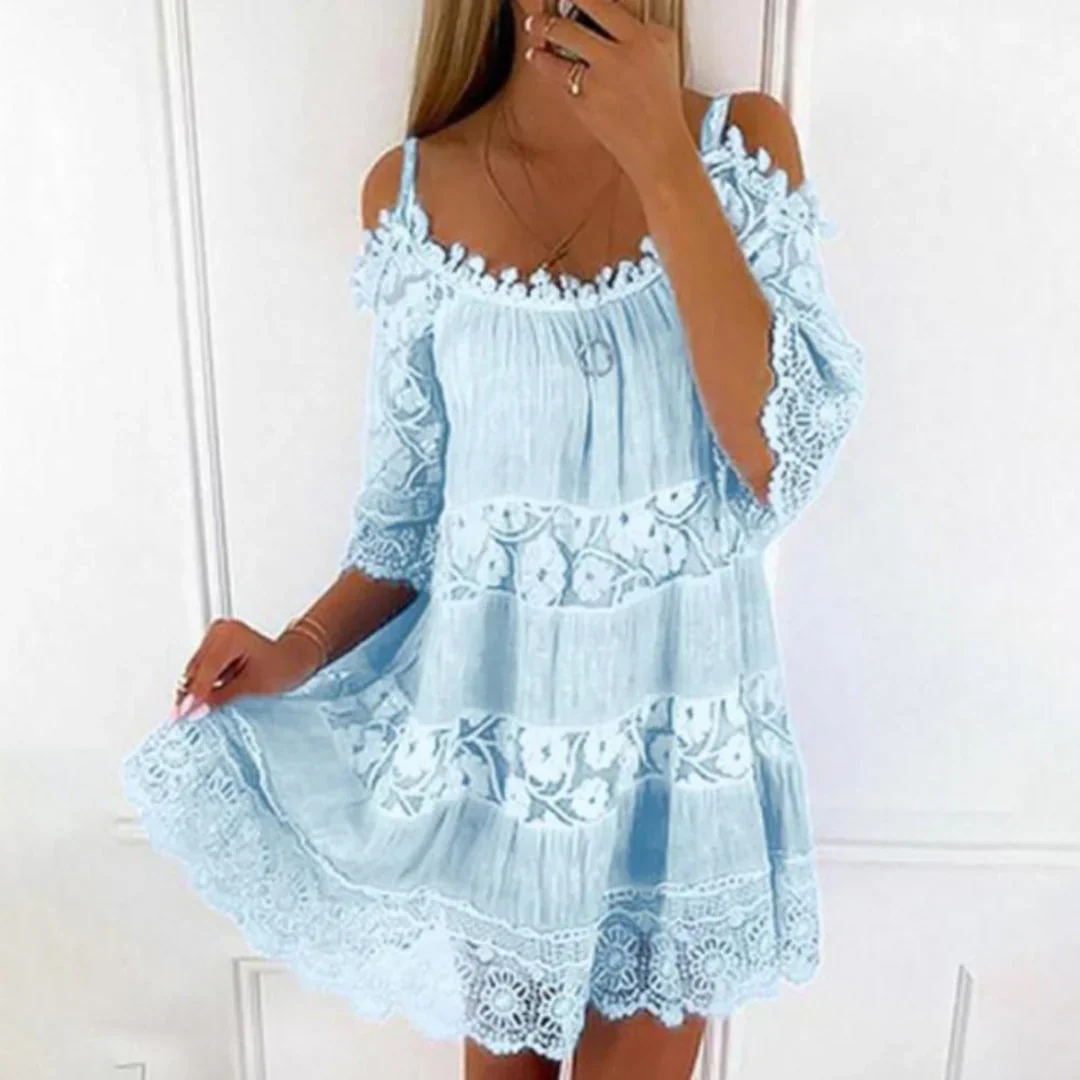 Femke | Summer Dress with Cold-Shoulder Design for Women - Image 4