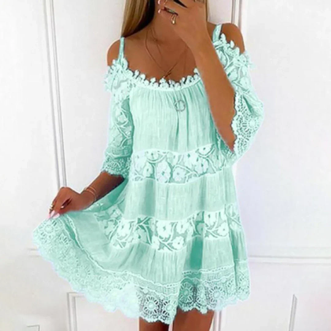 Femke | Summer Dress with Cold-Shoulder Design for Women - Image 5