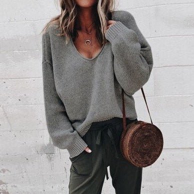 Gwen | Women's Oversized V-Neck Sweater