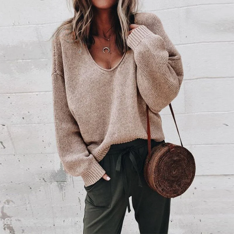 Gwen | Women's Oversized V-Neck Sweater - Image 5