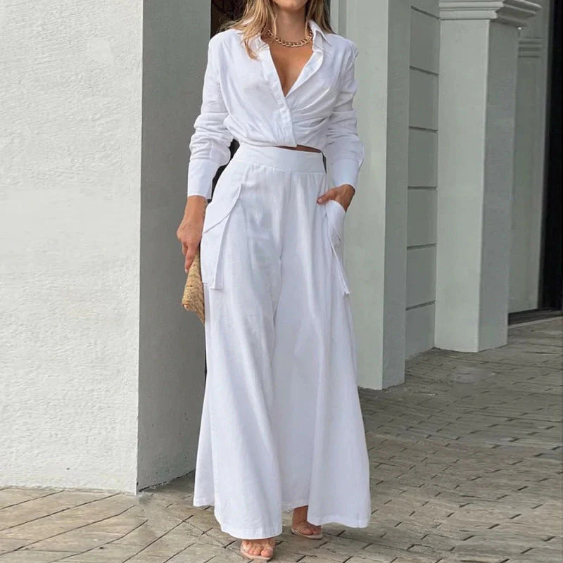 Hannah | Stylish Women's 2-Piece Set with Tailored Blouse and High-Waisted Pants - Image 5