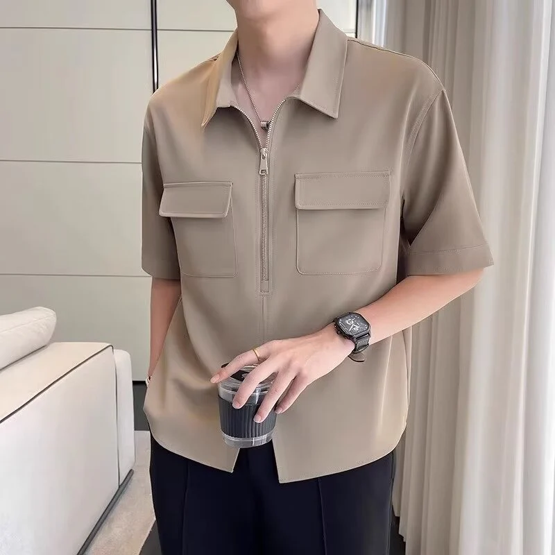 Ike | Men's Zip Up Casual Shirt - Image 2