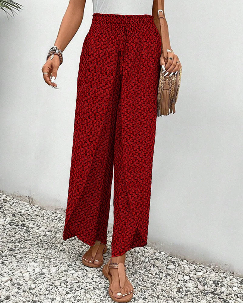 Iridessa | Lightweight Flowing Casual Wear Leg Trousers with Elastic Waist - Image 6