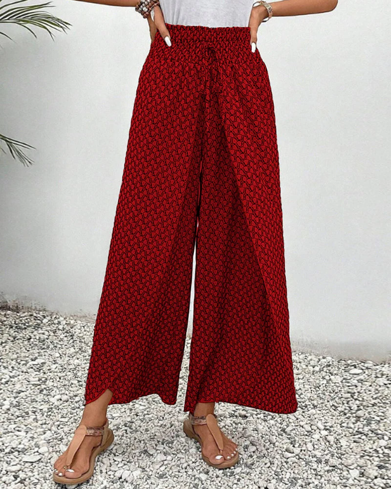 Iridessa | Lightweight Flowing Casual Wear Leg Trousers with Elastic Waist - Image 7
