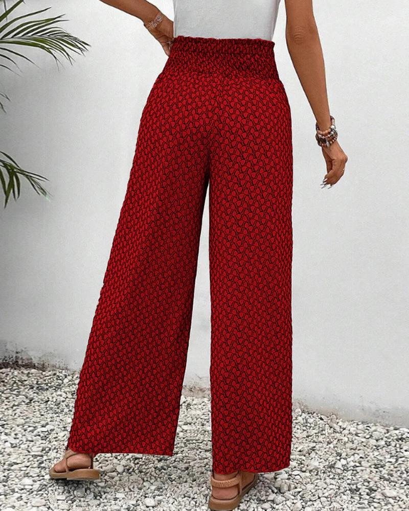 Iridessa | Lightweight Flowing Casual Wear Leg Trousers with Elastic Waist - Image 8