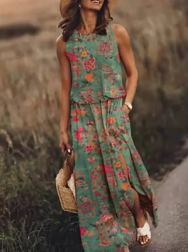 Jed | Women's maxi dress with graphic prints for summer - Image 5