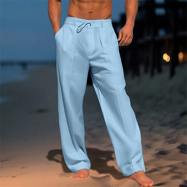 Jonas | Men's Relaxed Fit Trousers – Drawstring Waist & Pleated Front - Image 5