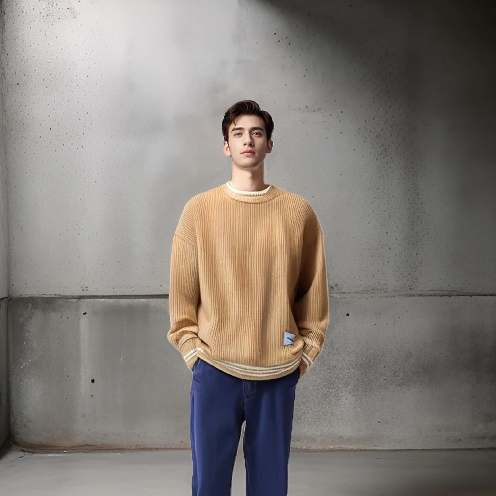 Josephus | Men's Striped Relaxed Fit Sweater - Image 7