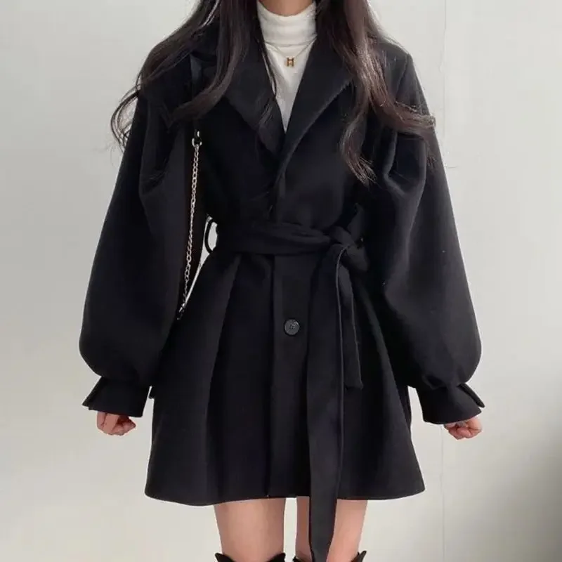 Kara | Women's Belted Wrap Mini Coat - Image 2