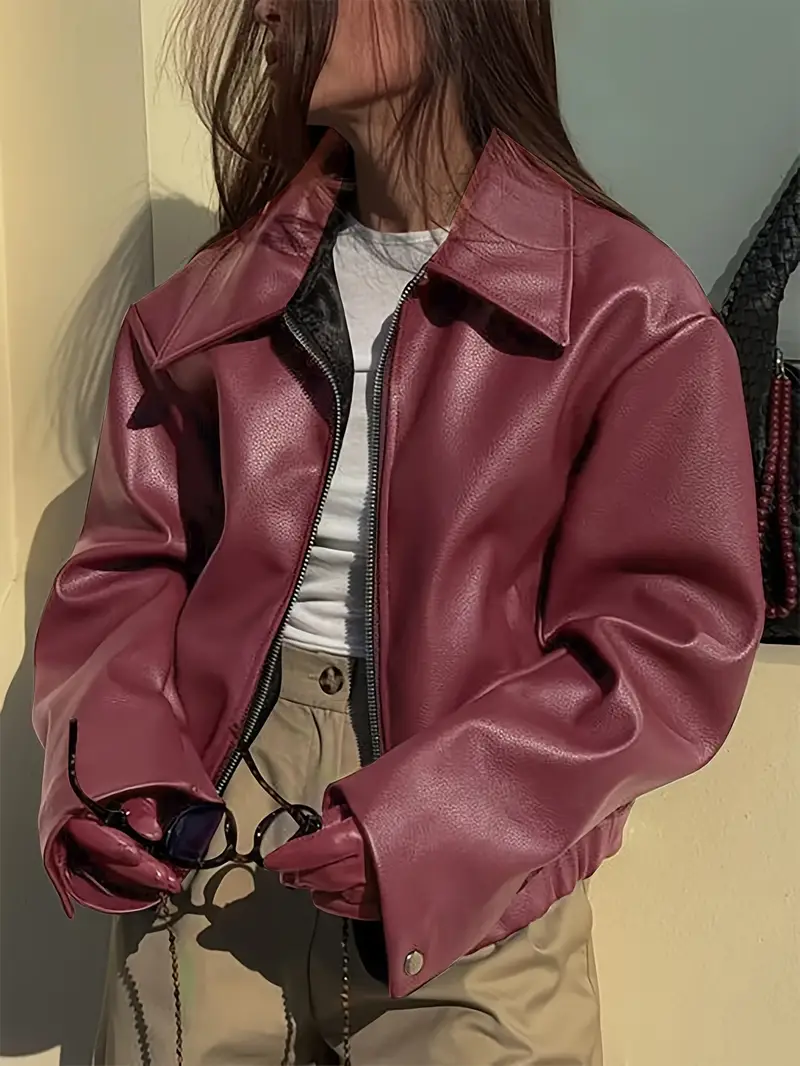 Karen | Women's Relaxed Fit Zip-Up Bomber Jacket - Image 10