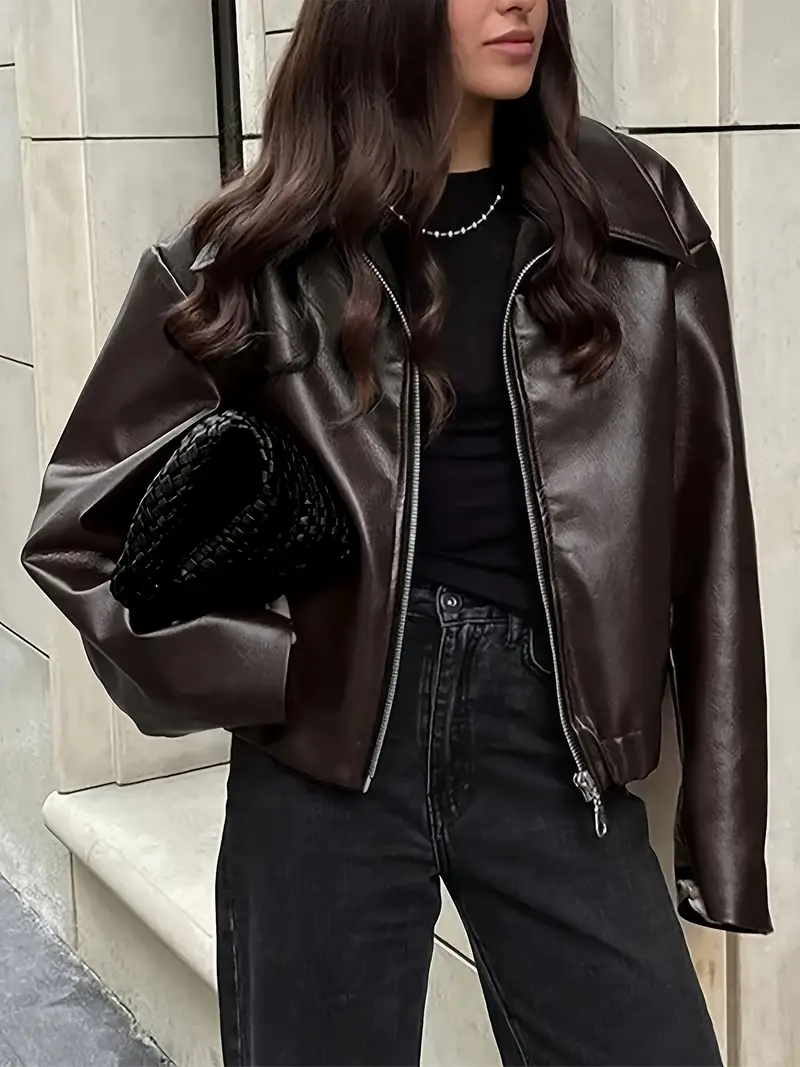 Karen | Women's Relaxed Fit Zip-Up Bomber Jacket - Image 14