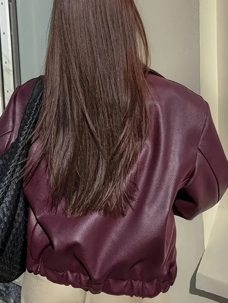 Karen | Women's Relaxed Fit Zip-Up Bomber Jacket - Image 3