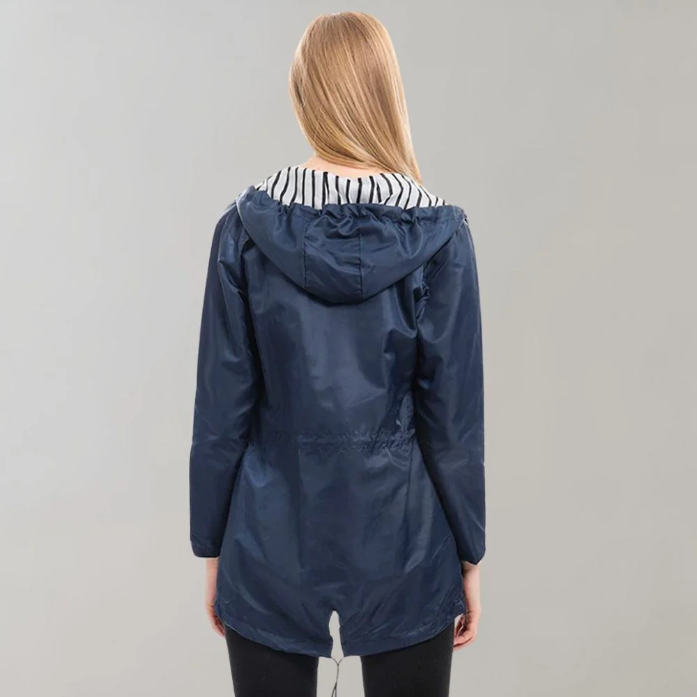 Kathy | Women's Longline Hooded Rain Jacket - Image 3