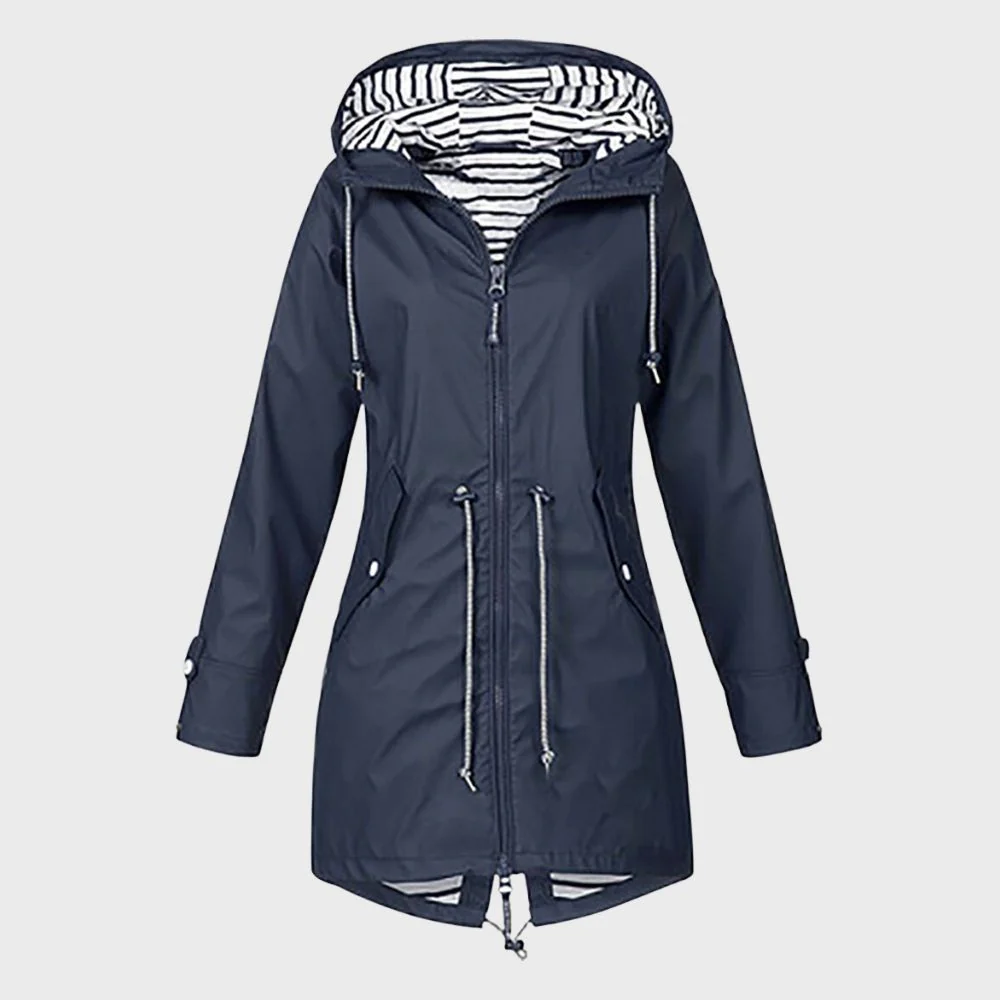 Kathy | Women's Longline Hooded Rain Jacket - Image 6