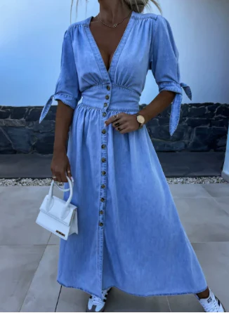 Kendra | Elegant Denim Dress - Comfortable & Chic - Image 4