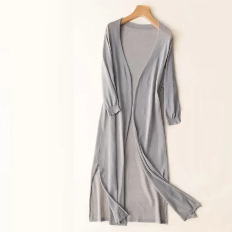 Laura | Women's Long Open Front Cardigan - Image 13