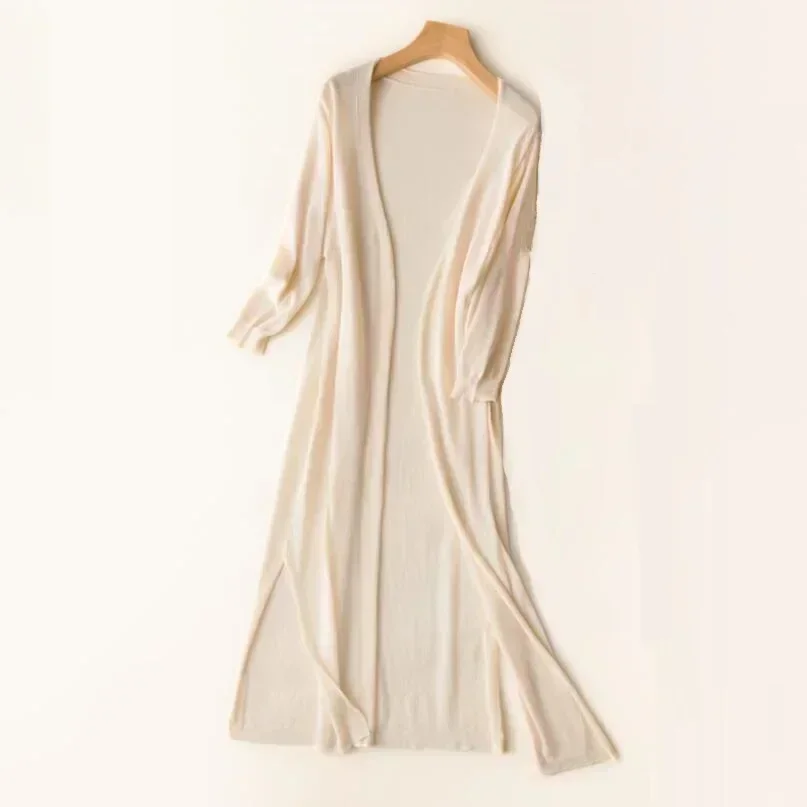 Laura | Women's Long Open Front Cardigan - Image 14