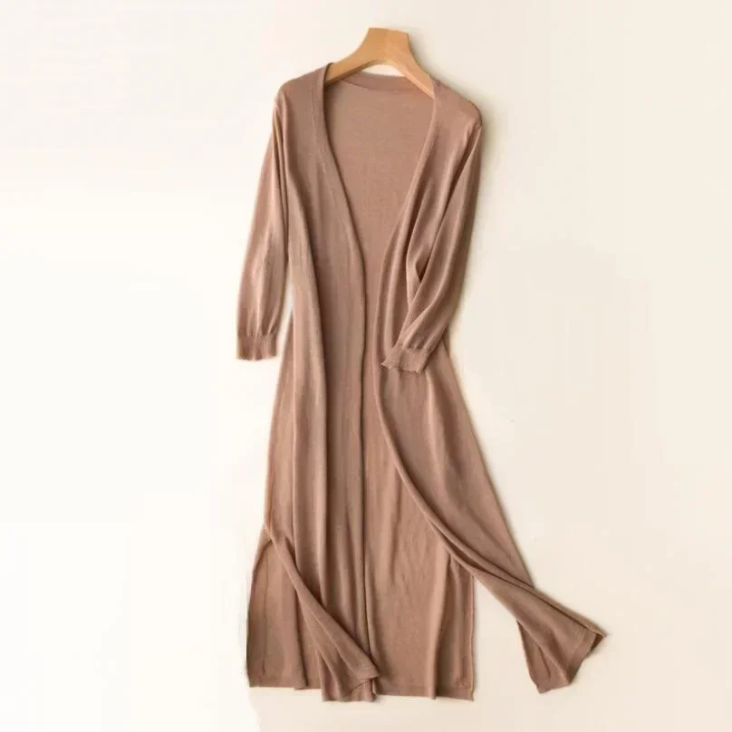 Laura | Women's Long Open Front Cardigan - Image 8