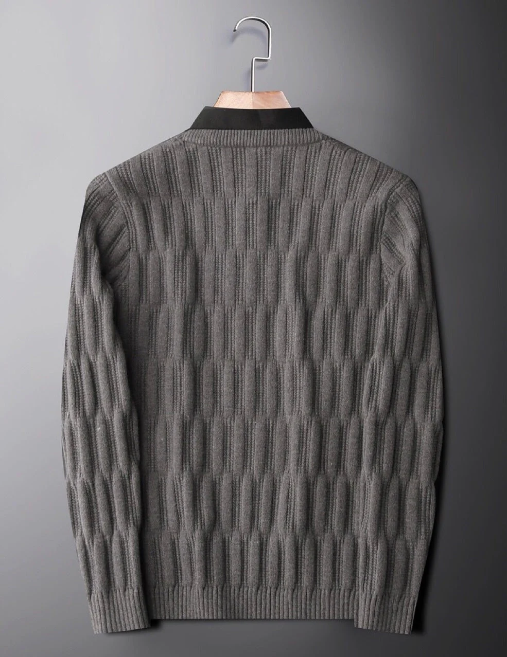 Lenny | Men's Ribbed Polo Collar Sweater - Image 3