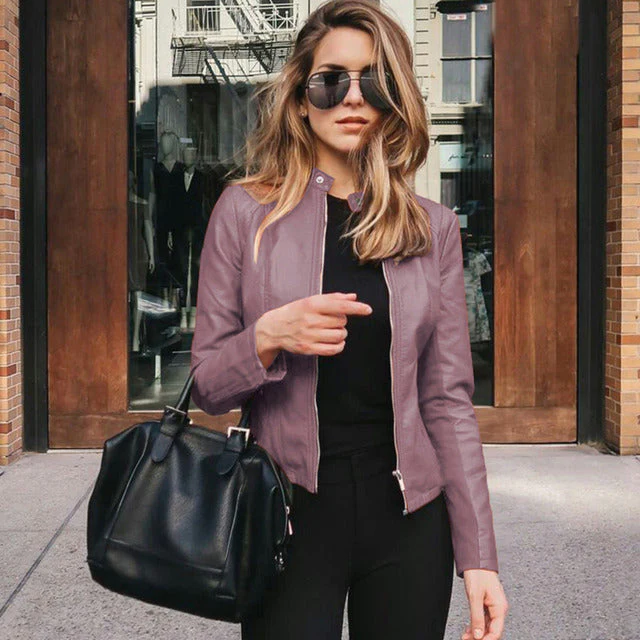 Marcia | Women's Slim Fit Bomber Jacket - Image 7
