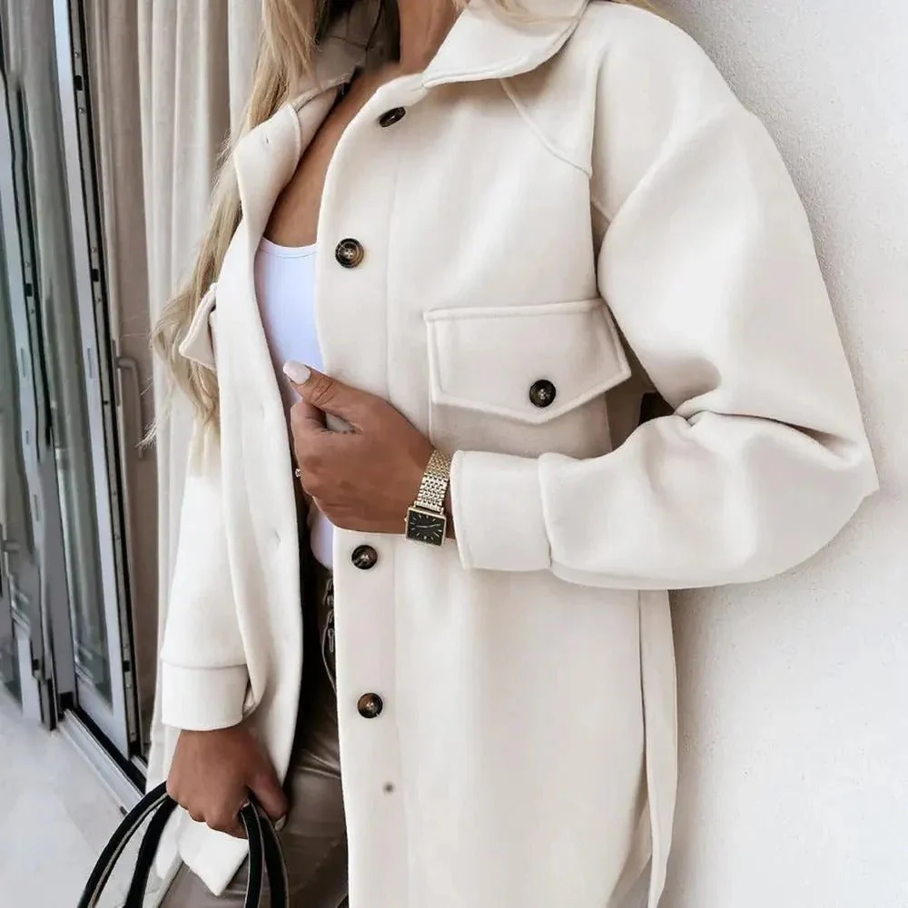 Marissa | Women's Oversized Button-Down Shirt Jacket - Image 3