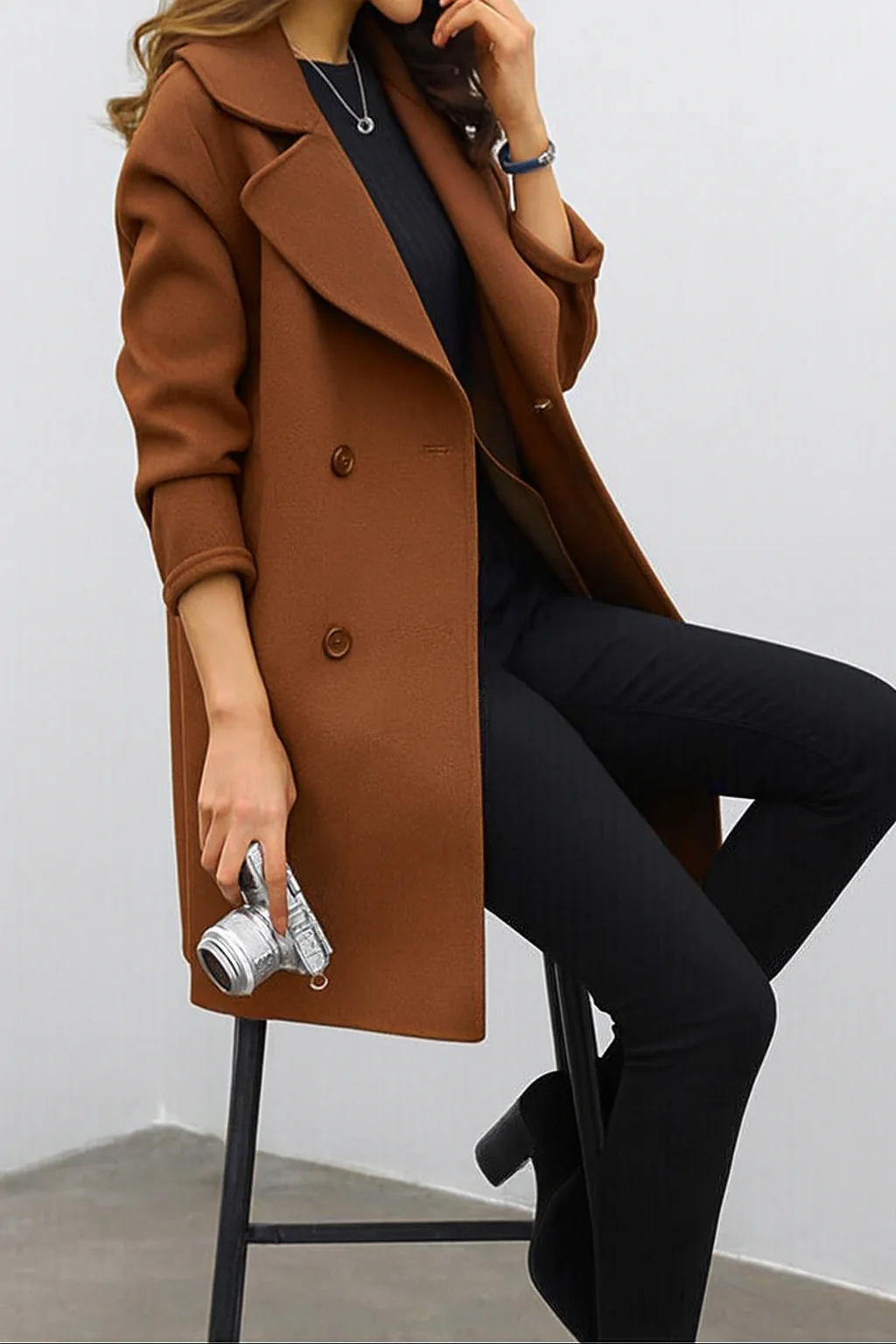 Mette | Stylish Double-Breasted Coat - Image 3