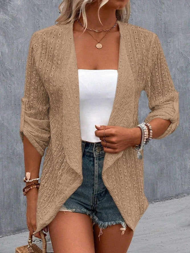 Nancy | Women's Open Front Draped Cardigan - Image 6