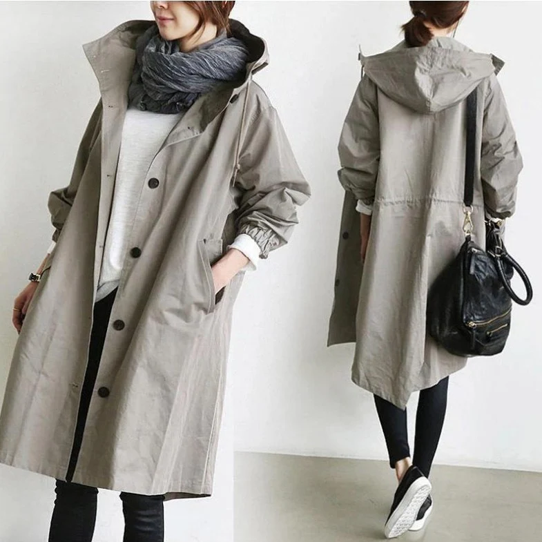 Raegan | Women's Oversized Hooded Trench Coat - Image 8
