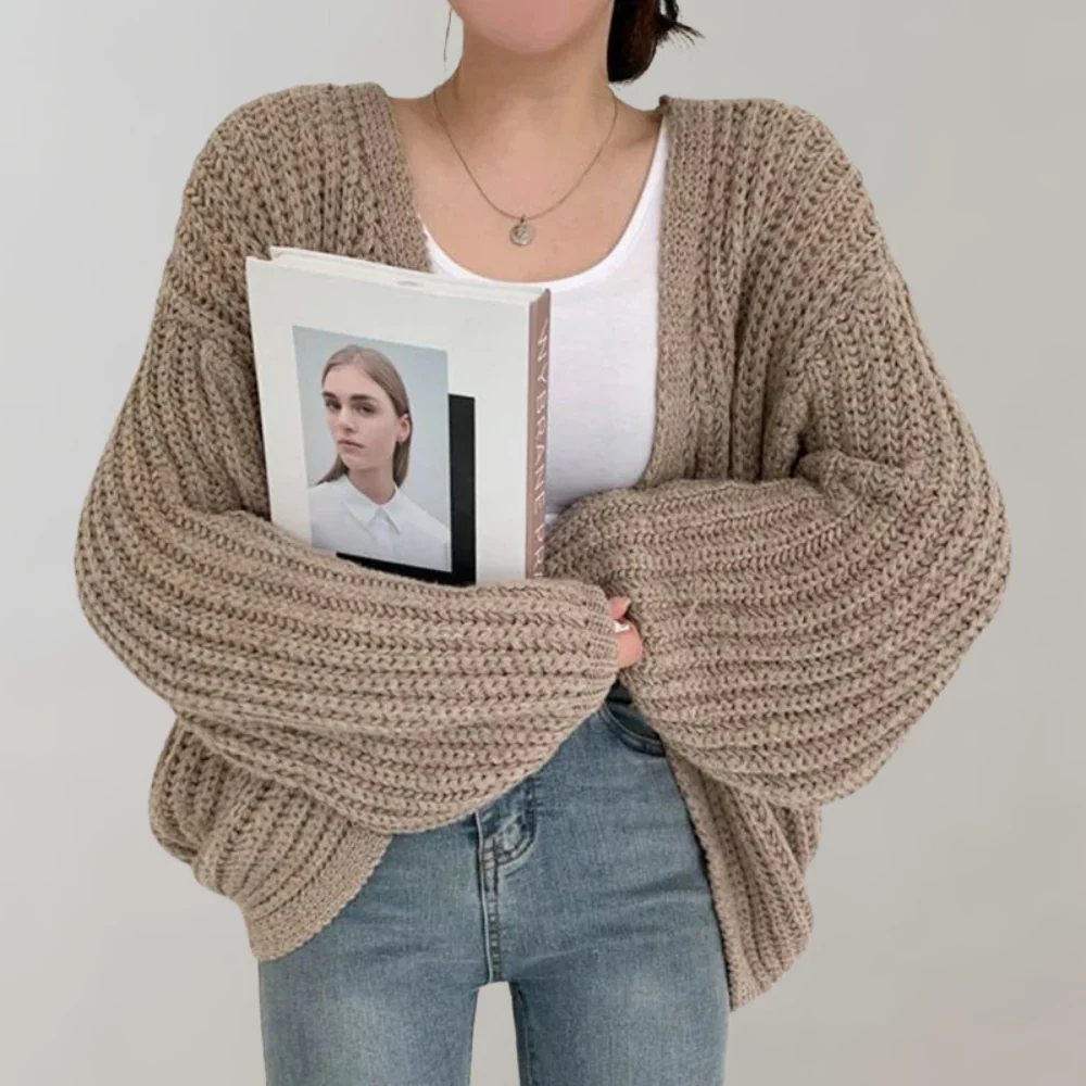 Rose | Women's Oversized Knit Cardigan - Image 3